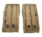 Qty  2  Us Military Molle Ii Double Mag Pouch Desert 3-color Camo Used