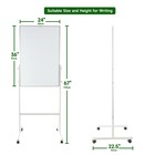 Dry Erase Whiteboard  Double-side  Portable 24 X 36 Inch Pen Gear  Unique Model