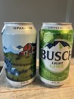 Busch Light Lime  for The Farmers  2025 Beer Cans Empty Bottom Opened