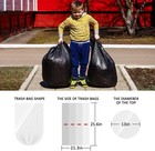 8 Gallon Black Trash Bags 60 Count Strong Bin Liners Fit 7   8 Gal Waste Cans