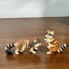 Vintage Raccoon Figurines Hagen Renaker Set Of 2 Animal Miniatures