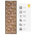 Custom Size Washable Non Slip Bakhtiari Design Taupe Runner Rug 26  30  36  Wide