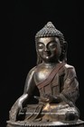 7 4  Old Tibet Copper Gilt Shakyamuni Shakyamuni Amitabha Buddha Lotus Statue