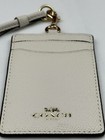 Coach  Creamy White Lanyard Id Holder Card Holder