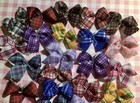 24 Med Plaid Dog Bows Dog Grooming Bows Handmade Usa Pet Bows Pet Hair Bows Fall