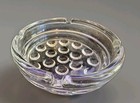    vintage Mid Century Clear Glass Hobnail Ashtray - 4    Round Bumpy Bottom Mcm
