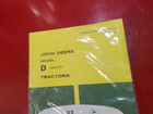 Nos John Deere D Operators Manual Sealed In Bag New Old Stock