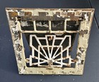 2 Vtg Art Deco Gothic Heat Register Cast Iron Vent Cover Grill Return   Supply