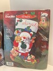 Bucilla Felt Stockings Lot Of 2 Kits Santa Christmas Hugs 84589    Cat 84606