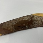 Vintage Australian Aboriginal Carved Wood Boomerang - Bush Church Aid Society