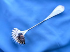 Francis Bunnell Coin Silver  Soup Ladle Light Gold Wash No Mono 12 In 116 Gr