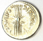 Octavian Augustus Ar Denarius Silver Roman Coin 44-27 Bc - Xf  ef    Au