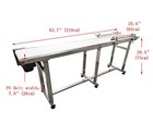 82 7x7 8  industrial Conveyor Pu Belt Double Guardrail Adjustable Speed 110v