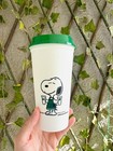 Starbucks 16oz Reusable Tumbler Green Lid Cartoon Coffee Cup Eco Gift New 2026