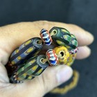 Wonderful Ancient Multicolor Phoenician Mosaic Glass Large Beads Necklace
