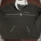 Aeropostale Aero Tec Fleece Quarter Zip Pullover Sweater Green white Boys Xl
