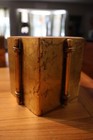 Vintage Hollywood Regency Tissue Box Cover   Gold Gilded   Art Deco Revival