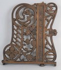 Pair Of Antique Architectural Salvage Cast Metal Floral Leaf Ornate Pieces  