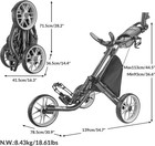 Caddytek Caddylite Ez V8 Golf Push Cart Lightweight 3 Wheel Foldable Cart New