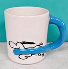 Peanuts Linus   Snoopy 3d Blanket Handle Coffee Mug Cup Porcelain Glass Unused