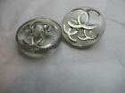 Chanel    2 Clear Lucite Buttons Silver Cc Logo  18 Mm New  Lot 2 Pc