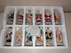 Vintage Santas From Around The World Complete Set Of 12 Porcelain - Original Box