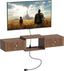 43 Inch Floating Tv Stand Wall Mounted Wood Entertainment Center With Storage