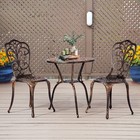 3 Pcs Outdoor Bistro Set outdoor Patio Set  All-weather Cast Aluminum Bistro