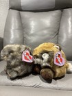 Swibco Puffkins Mini Plush Stuffed Animals Lot Of 2 1998 Vintage Mpn 6688