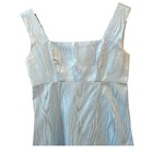Vintage 60 s Moire Mini Dress Retro Mod Shimmer Cocktail Empire Waist Sleeveless