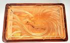 Vtg  Jeannette Pink Depression Glass Bird Of Paradise Trinket Vanity Dresser Box