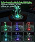 3 5w Solar Fountain Built-in 2000 Battery Upgraded 100  Glass Panel  colorful 