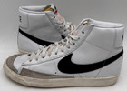 Nike Blazer Mid  77 Vintage Men s Sneakers 9 White Black Swoosh Shoes Bq6806-100