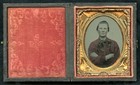 Tinted Tintype Young Sailor  Soldier  Fireman Red Shirt Bowtie Not Daguerreotype