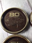 Vintage 1987 Ups Lot Of 6 Drink Coasters Gold Accents