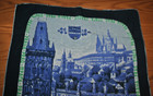 Vintage Cotton Souvenir Scarf From Praha Prague 22  X 22  Euc