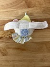 Vintage Eden Clown Bear Baby Wrist Rattle White Terry Pastel Works Vgc