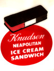 Rare 70s Dairy Ad Sign Plexiglass  acrylic Knudsen Neapolitan Ice Cream 17 x 13 