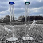 10  Tall Clear 38x4mm Glass Ripper Bong Beaker Or Straight Hookah Water Pipe