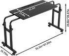 Adjustable Overbed Table Rolling Laptop Desk Heavy Duty 47 Inch Wide Recliner