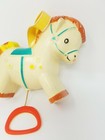 Vtg Fisher Price Rocking Pony Horse Crib Pull Toy Music Box 1968
