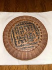 Antique Chinese Handwoven Wicker Split Bamboo Sewing Basket   10    Ex  Condition