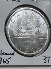 1965 Canada 1 Dollar Large Silver Coin Voyageur Cleaned
