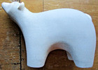 Palmero Polar Bear Statue Ceramic 8 5 x5 5 x3  Menagerie Series Piers  190 Tag