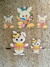 Lot Vintage Eureka Easter Die Cut Cutout Decorations