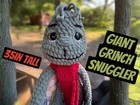 Giant Crocheted Grinchy Snuggler   Plushie   Lovey