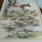 Set Of 4 Chinese Scroll  Landscapes Horses Birds Tiger Dragon