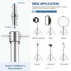 Stainless Steel Photography Light Stand 9 2ft 280cm spring Cushioned Heavy Du   