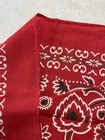 True Vintage 1940s Elephant Trunk Down Fast Color Red Rare Big Patterned Bandana