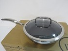 Pampered Chef Stainless Steel Nonstick 10  Skillet Frying Pan Cover W  Cover New